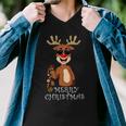 Merry Christmas Reindeer Funny Family 884 Shirt Men V-Neck Tshirt