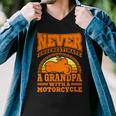 Motorcycle Grandpa Biker S Funny 499 Shirt Men V-Neck Tshirt