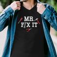 Mr Fix It Fathers Day Hand Tools Papa Daddy Men V-Neck Tshirt