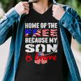 My Son Is Brave Home Of The Free Proud 716 Shirt Men V-Neck Tshirt