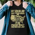 My Soninlaw Has Your Back Proud Army 688 Shirt Men V-Neck Tshirt