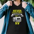 Never Underestimate A Pawpaw Rv Camping Distressed Men V-Neck Tshirt