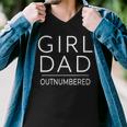 Outnumbered Dad Of Girls Men Fathers Day For Girl Dad Men V-Neck Tshirt
