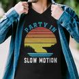 Party In Slow Motion Vintage Funny Boating Boating Gifts Men V-Neck Tshirt