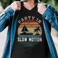 Party In Slow Motion Vintage Funny Boating Boating Gifts Men V-Neck Tshirt