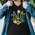 Peace In The Crest Of Ukraine Peace And Solidarity For Ukraine Men V-Neck Tshirt