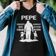 Pepe Grandpa Gift Pepe Best Friend Best Partner In Crime Men V-Neck Tshirt