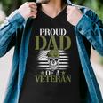 Proud Dad Of A Veteran Patrioticic Memorial Day 4Th Of July Men V-Neck Tshirt