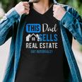 Real Estate Agent Men Dad Funny Realtor Gift Raglan Baseball Men V-Neck Tshirt