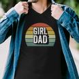 Retro Girl Dad Proud Father Love Dad Of Girls Vintage Men V-Neck Tshirt