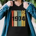 Retro Vintage 1974 48 Yrs Old Bday 1974 48Th Birthday Men V-Neck Tshirt