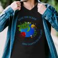 Save The Ocean Keep The Sea Plastic Free Men V-Neck Tshirt