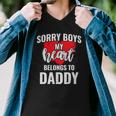 Sorry Boys My Heart Belongs To Daddy Kids Valentines Gift Men V-Neck Tshirt