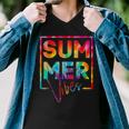 Summer Vibes Tie Dye Hello Summer Vacation Men V-Neck Tshirt