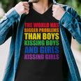 The World Has Bigger Problems Lgbt-Q Pride Gay Proud Ally Men V-Neck Tshirt