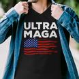 Ultra Maga Proud American Distressed Flag Patriotic Gift Men V-Neck Tshirt