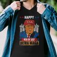 Ultra Maga Trump Happy 4Th Of July American Flag Men V-Neck Tshirt