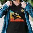 Vintage Retro Rock Climber 178 Shirt Men V-Neck Tshirt