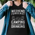 Weekend Forecast Camping With A Chance 22 Shirt Men V-Neck Tshirt