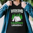 Weekend Forecast Camping With A Chance Of Drinking Funny Men V-Neck Tshirt