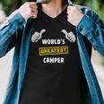 Worlds Greatest Camper Funny Camping Gift CampShirt Men V-Neck Tshirt