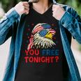 You Free Tonight Bald Eagle Mullet American Flag 4Th Of July Men V-Neck Tshirt