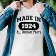 1924 Birthday Made In 1924 All Original Parts Men V-Neck Tshirt