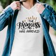 Baby Shower Text Design The Princess Has Arrived Men V-Neck Tshirt