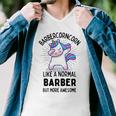 Barbercorn Funny Unicorn Dabbing Gift Like A Normal Barber But More Awesome Men V-Neck Tshirt