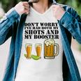 Beer Drinking Dont Worry Ive Had Both My Shots And Booster Men V-Neck Tshirt