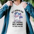 Best Womancorn Funny Unicorn Dabbing Gift Like A Normal Best Woman But More Awesome Men V-Neck Tshirt