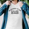 Blessed To Be Called Dad Sticker Men V-Neck Tshirt