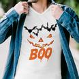 Boo Scary Pumpkin Face Men V-Neck Tshirt