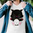 Cat Cut Cat Cat Lovers Black Cat Funny Cat Birthday Cat Gift Cat Danger Kitty Men V-Neck Tshirt