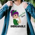 Cerebral Palsy Warrior Strong Women Green Ribbon Cerebral Palsy Cerebral Palsy Awareness Men V-Neck Tshirt