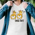 Corgi Set Sticker Design Funny Corgi Set Stickers Men V-Neck Tshirt