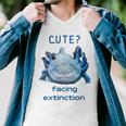 Cute Axolotl Facing Extinction Men V-Neck Tshirt