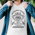 Drinking Coffee Since 1982 Aged Perfectly 40 Years Of Awesomenss Men V-Neck Tshirt