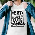 Eat Sleep Cute Repeat Graphic Design For Babys Men V-Neck Tshirt