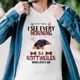 First Thing See Every Morning Is A Rottweiler Who Loves Me Men V-Neck Tshirt