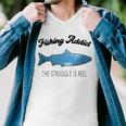 Fishing Lovers Fishing Addict The Struggle Is Reel Men V-Neck Tshirt