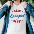 Fourth Of July Star Spangled Sassy Cute 741 Shirt Men V-Neck Tshirt