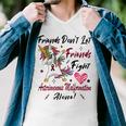 Friends Dont Let Friends Fight Arteriovenous Malformation Alone Unicorn Burgundy Ribbon Arteriovenous Malformation Support Arteriovenous Malformation Awareness Men V-Neck Tshirt