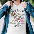 Friends Dont Let Friends Fight Brain Cancer Alone Unicorn Grey Ribbon Brain Cancer Brain Cancer Awareness Men V-Neck Tshirt