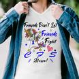 Friends Dont Let Friends Fight Chronic Fatigue Syndrome Cfs Alone Unicorn Blue Ribbon Chronic Fatigue Syndrome Support Cfs Awareness Men V-Neck Tshirt