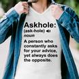 Funny Askhole Definition Dictionary Word Gag Sarcastic V4 Men V-Neck Tshirt