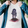 Funny Astronaut Monkey V3 Men V-Neck Tshirt