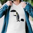 Funny Business Penguin Birds With Human Hands Men V-Neck Tshirt