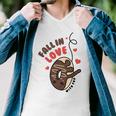 Funny Donut Fall In Love Men V-Neck Tshirt