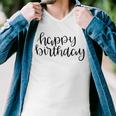 Happy Birthday Text Design Men V-Neck Tshirt